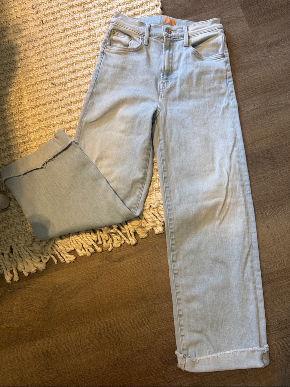 MOTHER Rambler zip ankle fray 24